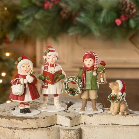 Bethany Lowe Christmas Caroling Louis with Lantern Boy Figurine NEW - Picture 3 of 8